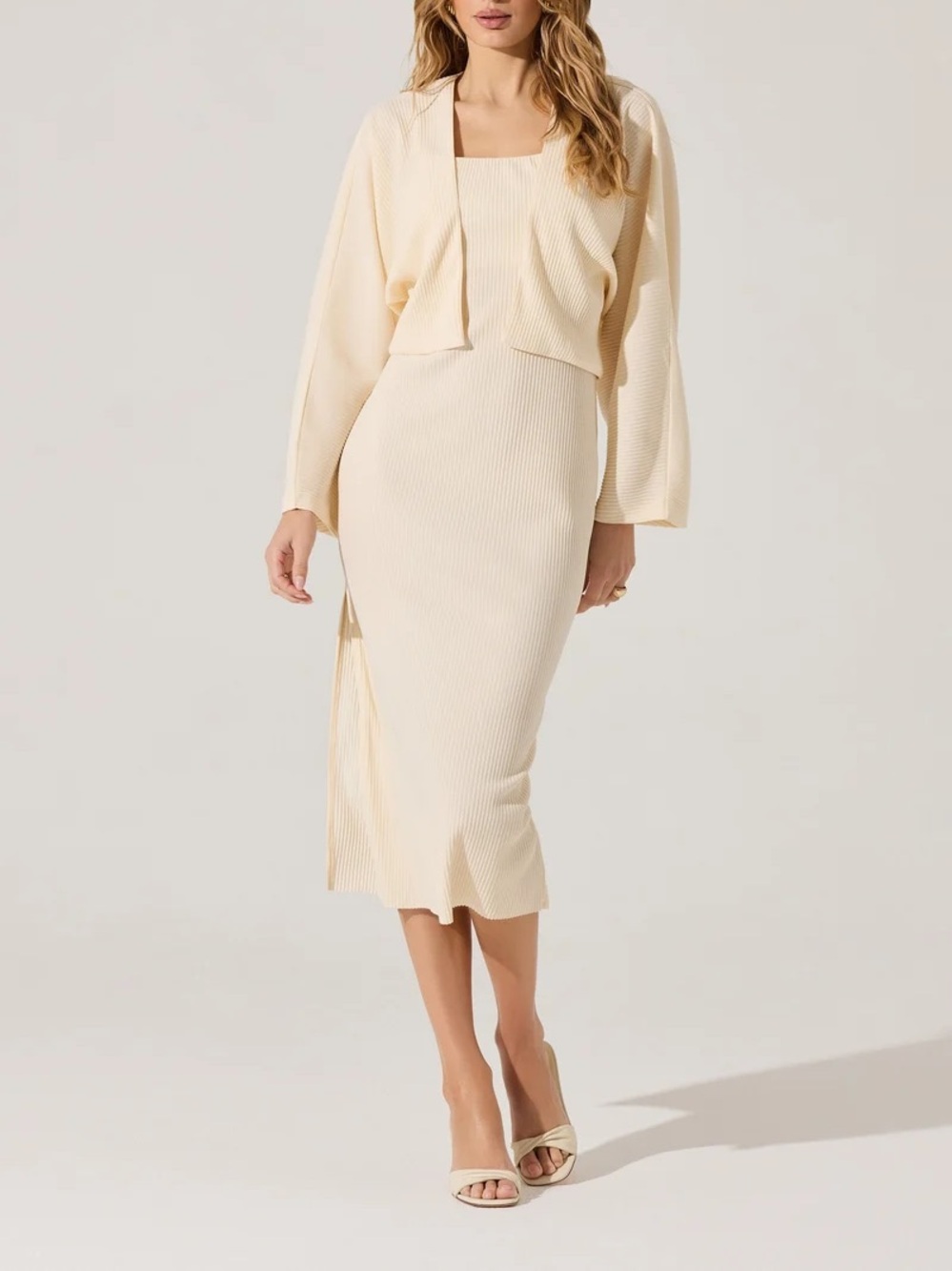 Astr the Label Beautiful Dress & Shrug Set